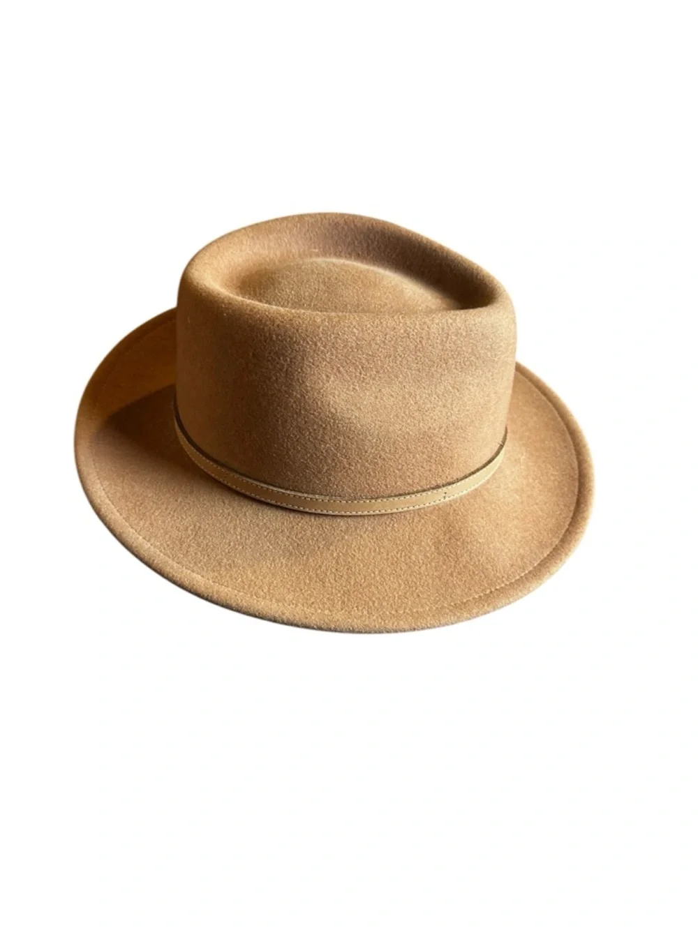 Redhead 100% Wool Fedora with Leather Trim Size S